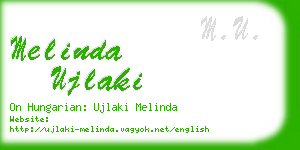 melinda ujlaki business card